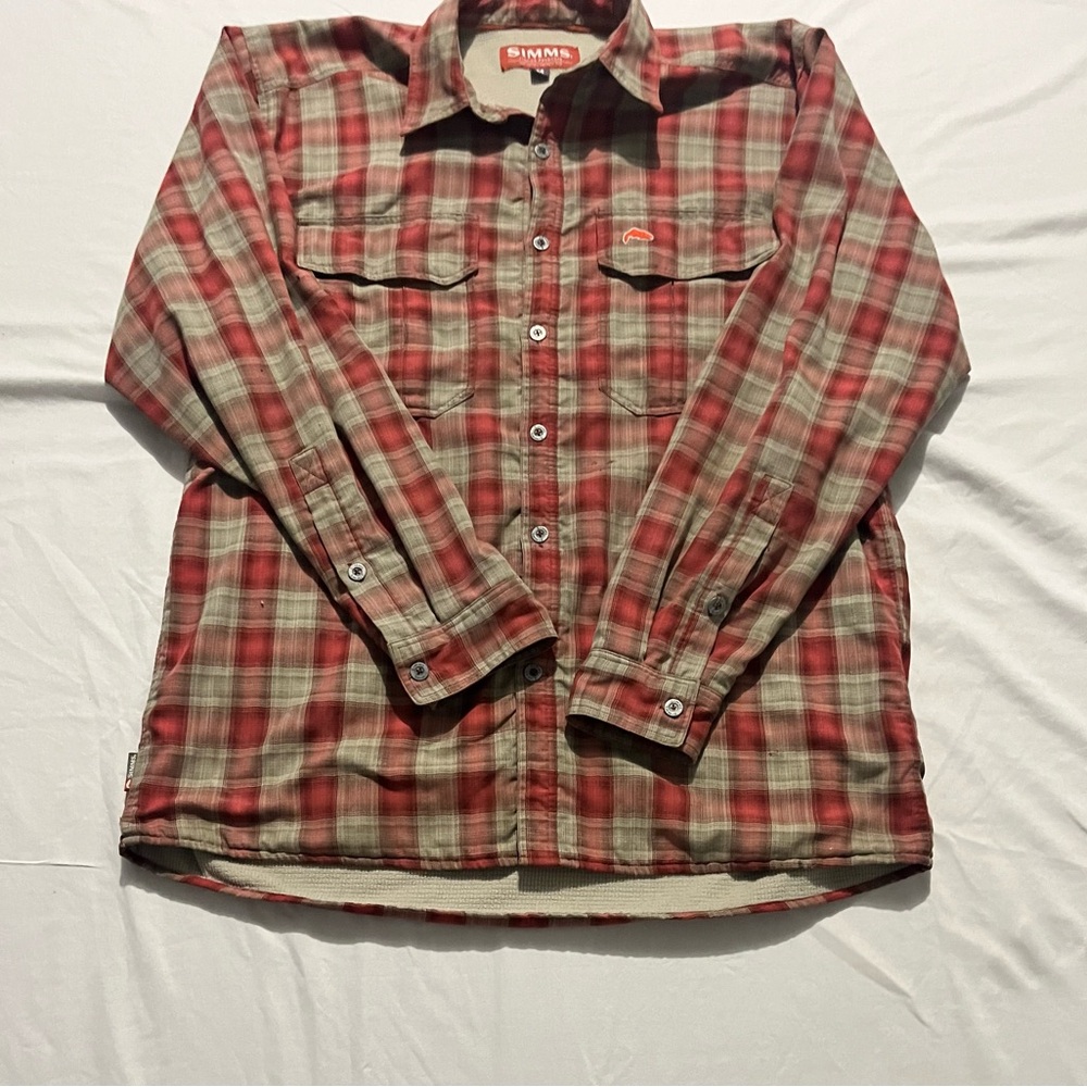 Simms Red and Gray flannel